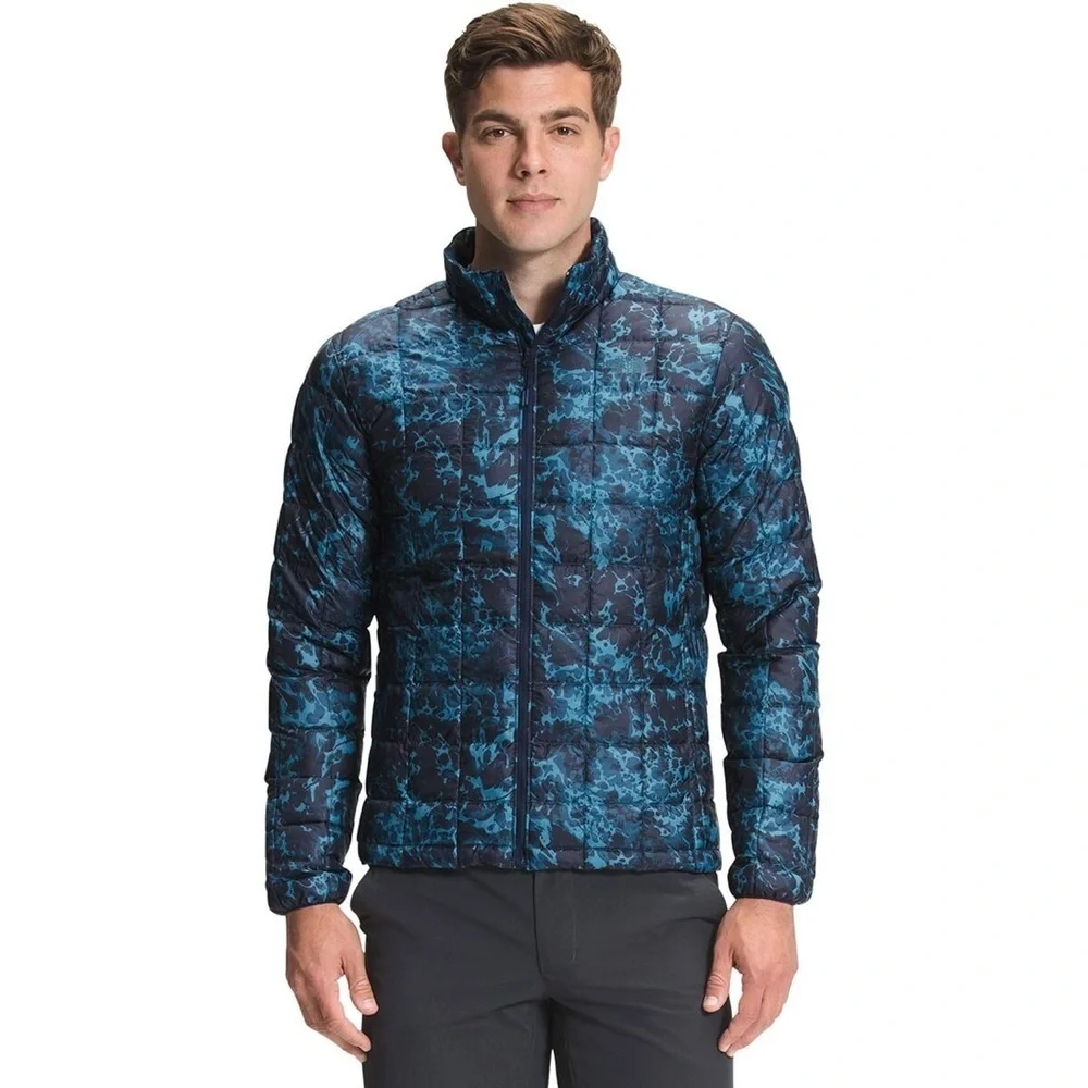 The North Face Eco Packable Slim Fit Thermoball Jacket Blue Camo Print Men’s M